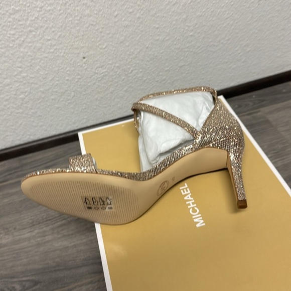 Michael Kors Ava Mid Sandal Glitter Mesh - Picture 3 of 7